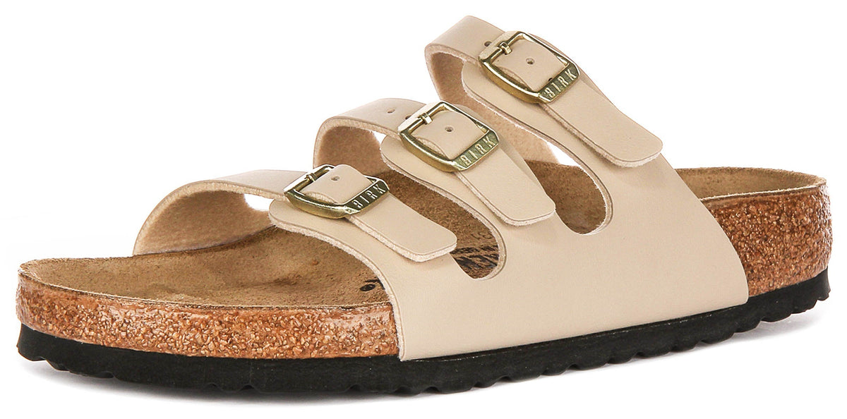 Sandali Birkenstock Florida | Birko-Flor color castello di sabbia da donna - Calzata regolare