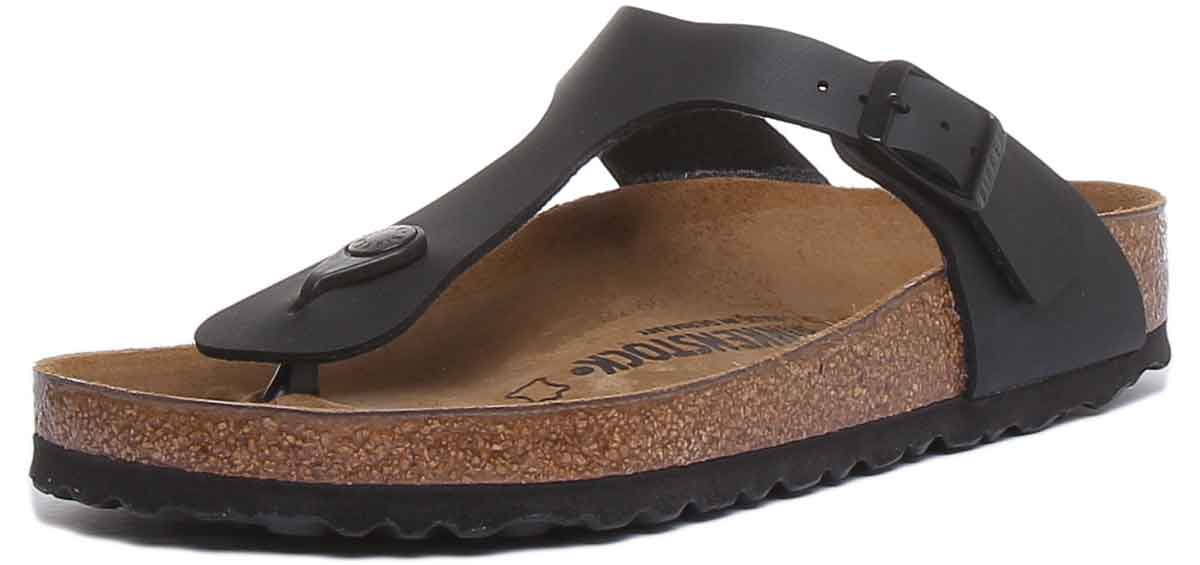 Sandales Birkenstock Gizeh | Noires en Birko-Flor pour femme