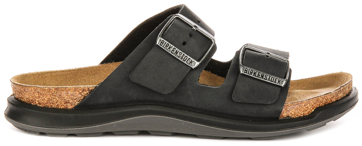 Birkenstock Arizona-sandalen | Zwart suède - Crosstown-zool voor dames - Normale pasvorm