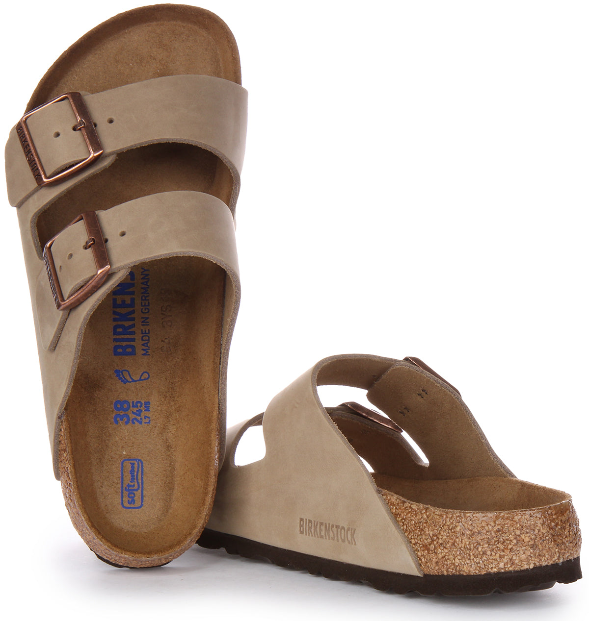 Birkenstock Arizona-sandaler | Brunt äkta läder för dam och herr
