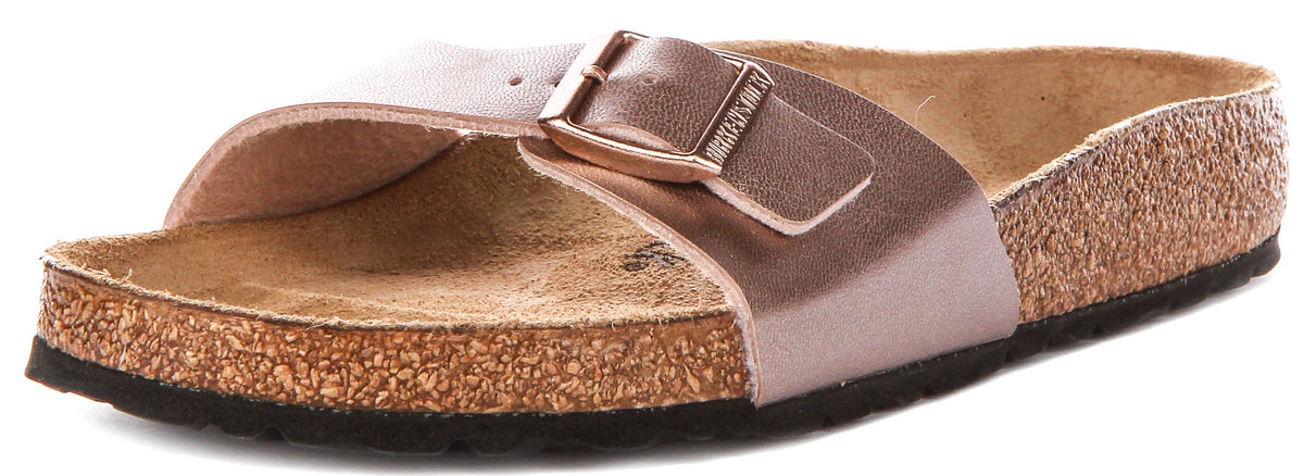 Birkenstock Madrid-sandaler | kopparfärgad Birko-Flor för kvinnor - normal passform