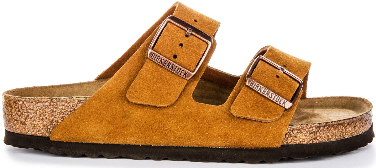 Sandali Birkenstock Arizona | Pelle scamosciata color visone da donna
