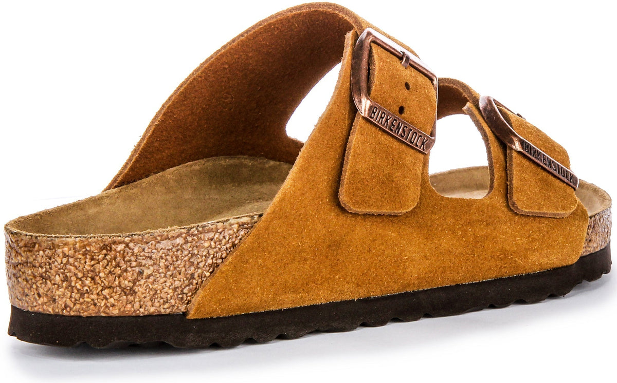 Sandali Birkenstock Arizona | Pelle scamosciata color visone da donna