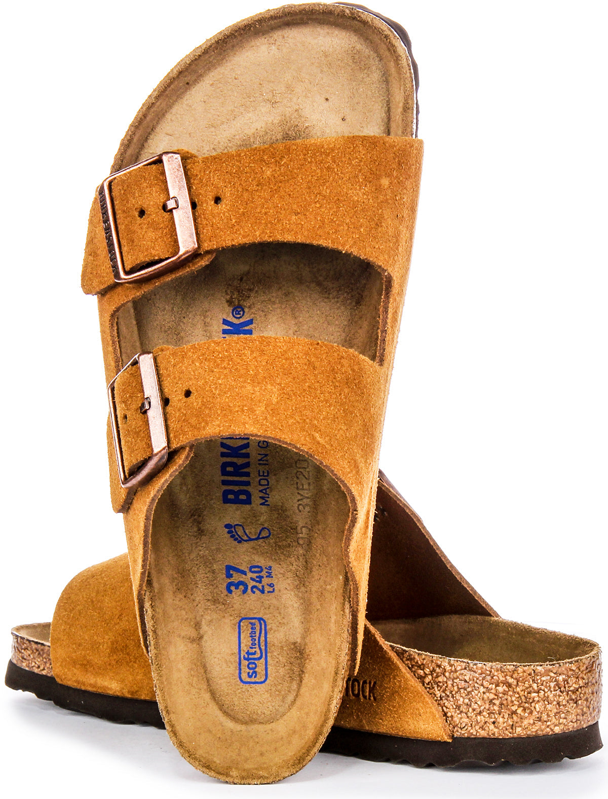 Sandali Birkenstock Arizona | Pelle scamosciata color visone da donna