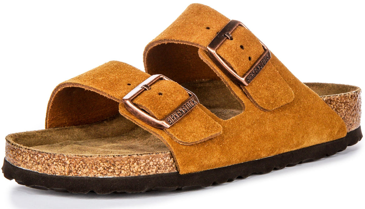 Sandali Birkenstock Arizona | Pelle scamosciata color visone da donna