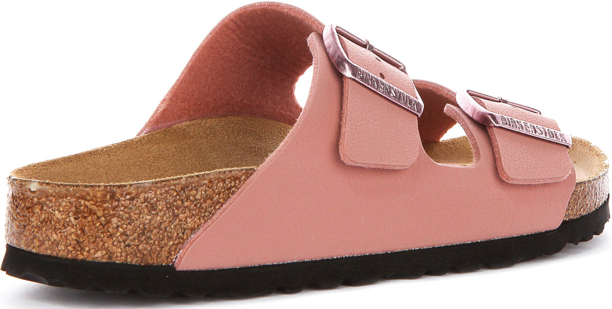 Sandales Birkenstock Arizona | Birko-Flor rose pour enfants - coupe étroite