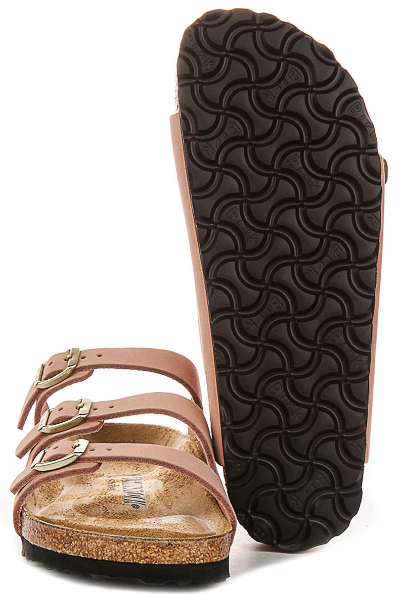 Sandales Birkenstock Florida | Matière extérieure emblématique Birkenstock rose pour femmes - Coupe étroite