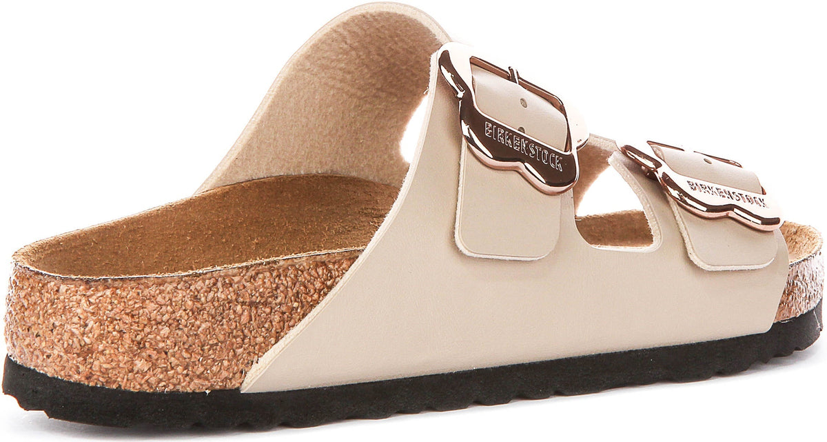 Sandales Birkenstock Arizona | Birko-Flor sable - imprimé floral pour enfants - coupe standard