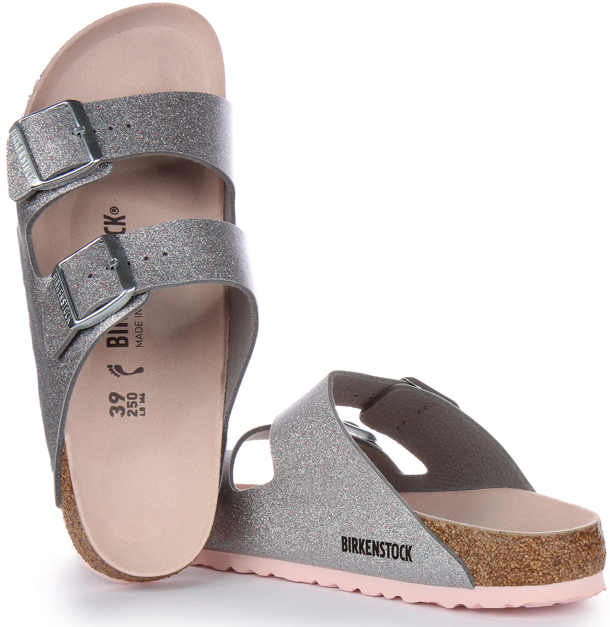 Sandali Birkenstock Arizona | Birko-Flor argento per donna