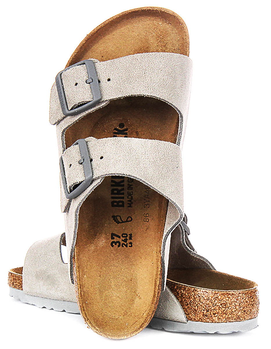Birkenstock Arizona-sandalen | steenkleurig Birko-Flor voor dames - normale pasvorm