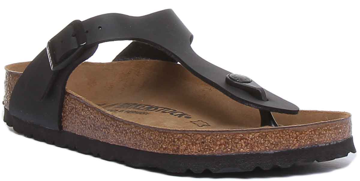 Sandales Birkenstock Gizeh | Noires en Birko-Flor pour femme