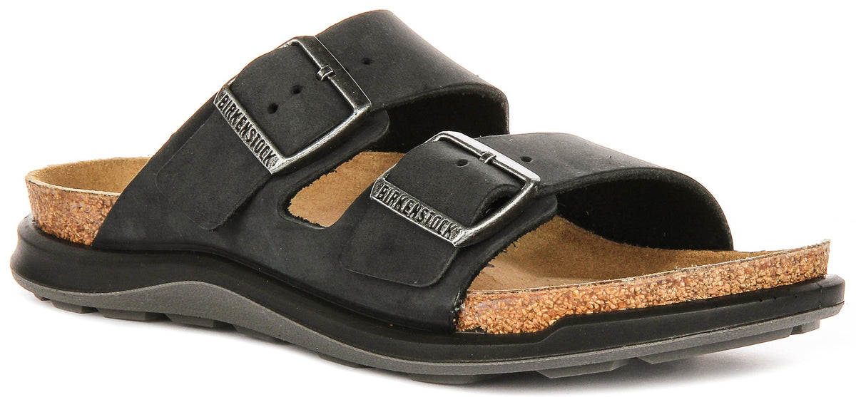 Birkenstock Arizona-sandalen | Zwart suède - Crosstown-zool voor dames - Normale pasvorm