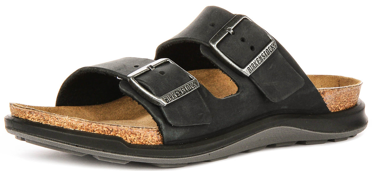 Birkenstock Arizona-sandalen | Zwart suède - Crosstown-zool voor dames - Normale pasvorm