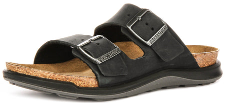 Birkenstock Arizona-sandalen | Zwart suède - Crosstown-zool voor dames - Normale pasvorm