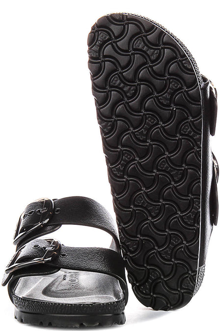 Birkenstock Arizona-sandalen | zwart EVA - grote gesp voor dames - smalle pasvorm