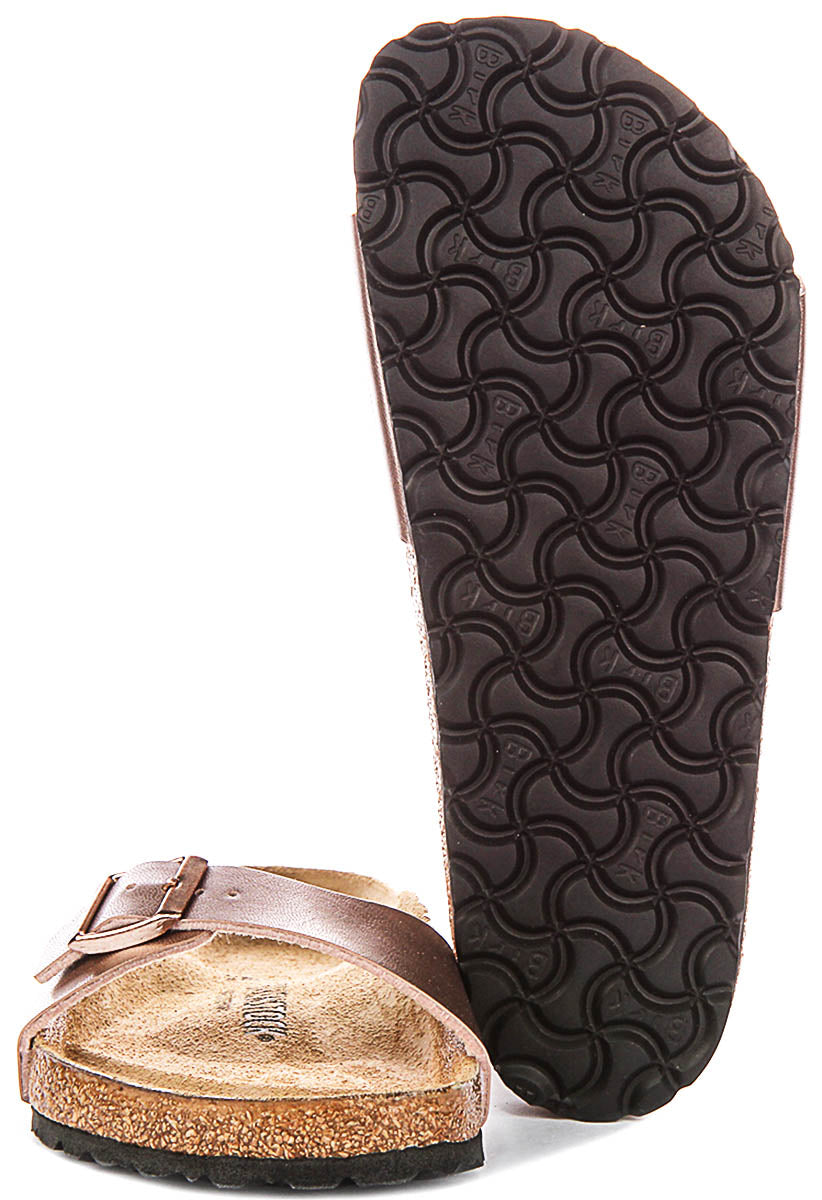 Birkenstock Madrid-sandaler | kopparfärgad Birko-Flor för kvinnor - normal passform