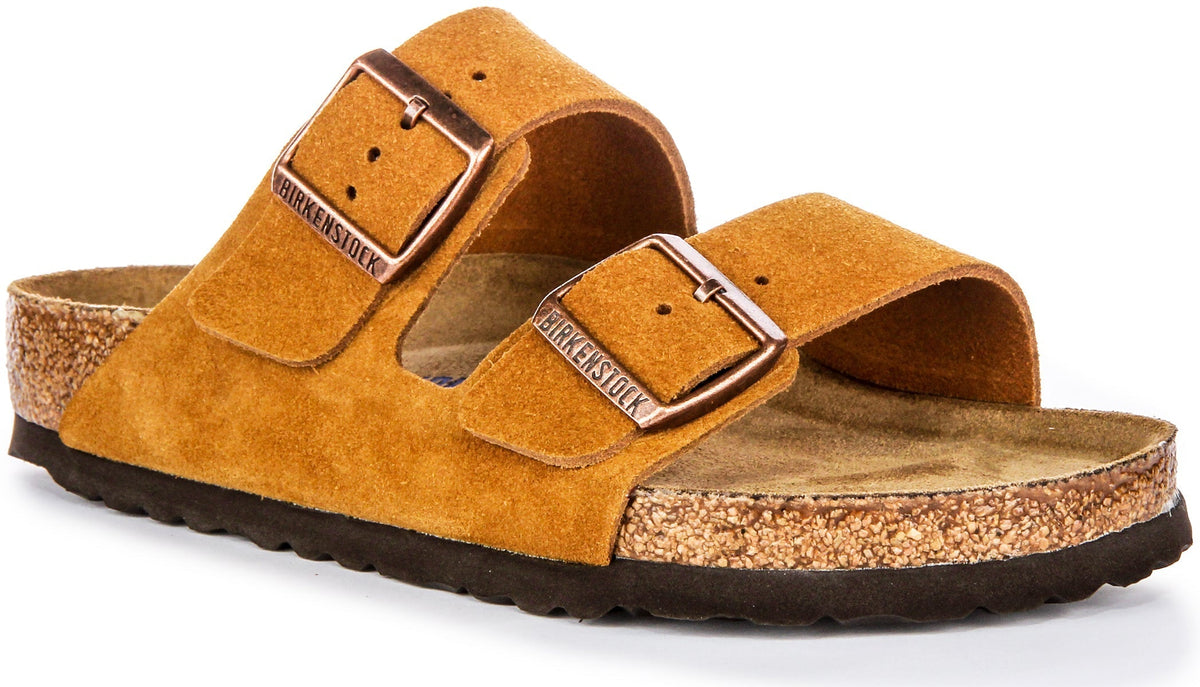 Sandali Birkenstock Arizona | Pelle scamosciata color visone da donna