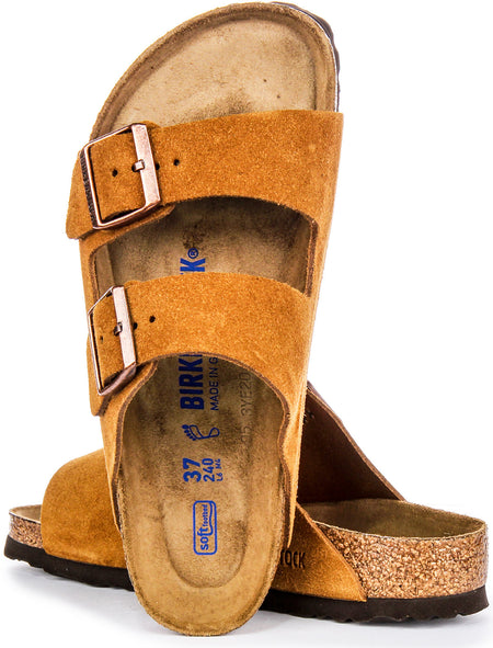 Sandali Birkenstock Arizona | Pelle scamosciata color visone da donna