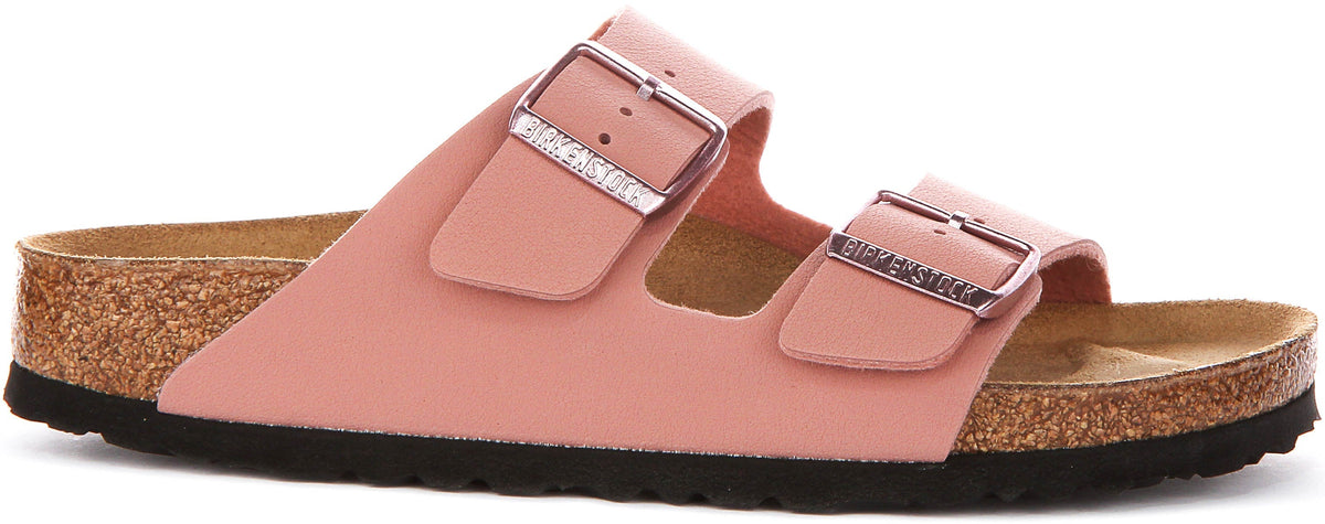 Sandales Birkenstock Arizona | Birko-Flor rose pour enfants - coupe étroite