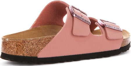 Sandales Birkenstock Arizona | Birko-Flor rose pour enfants - coupe étroite
