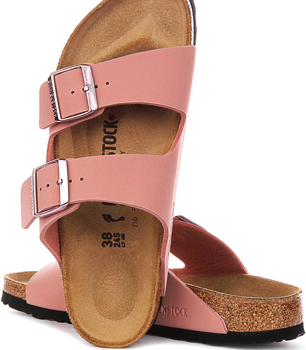Sandales Birkenstock Arizona | Birko-Flor rose pour enfants - coupe étroite