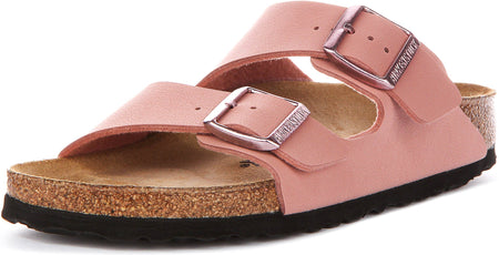 Sandales Birkenstock Arizona | Birko-Flor rose pour enfants - coupe étroite