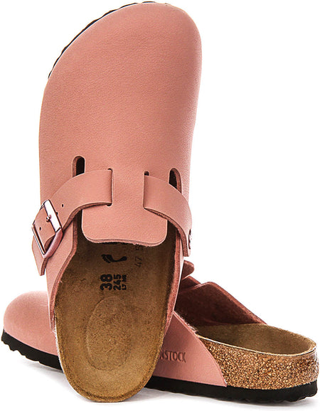 Birkenstock Boston-träskor | rosa Birko-Flor för barn - smal passform