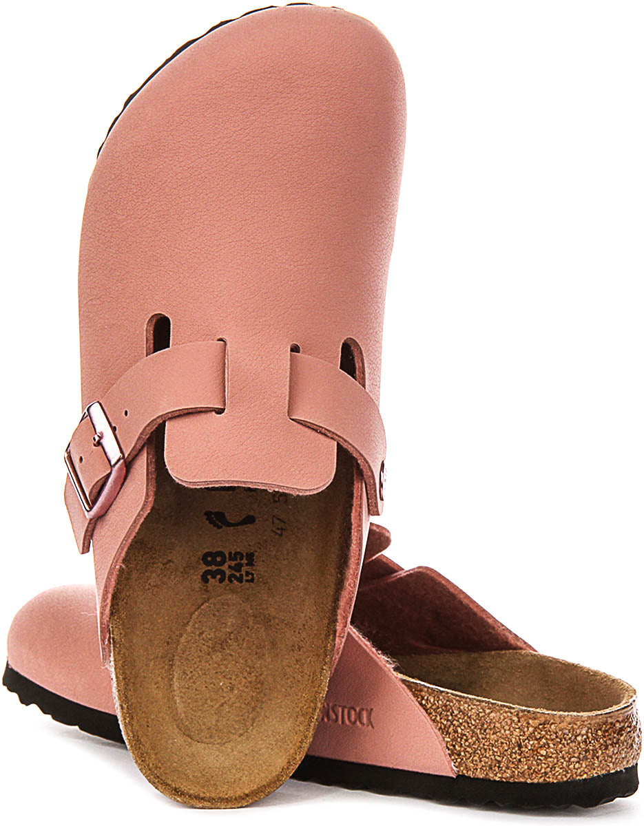 Birkenstock Boston-träskor | rosa Birko-Flor för barn - smal passform