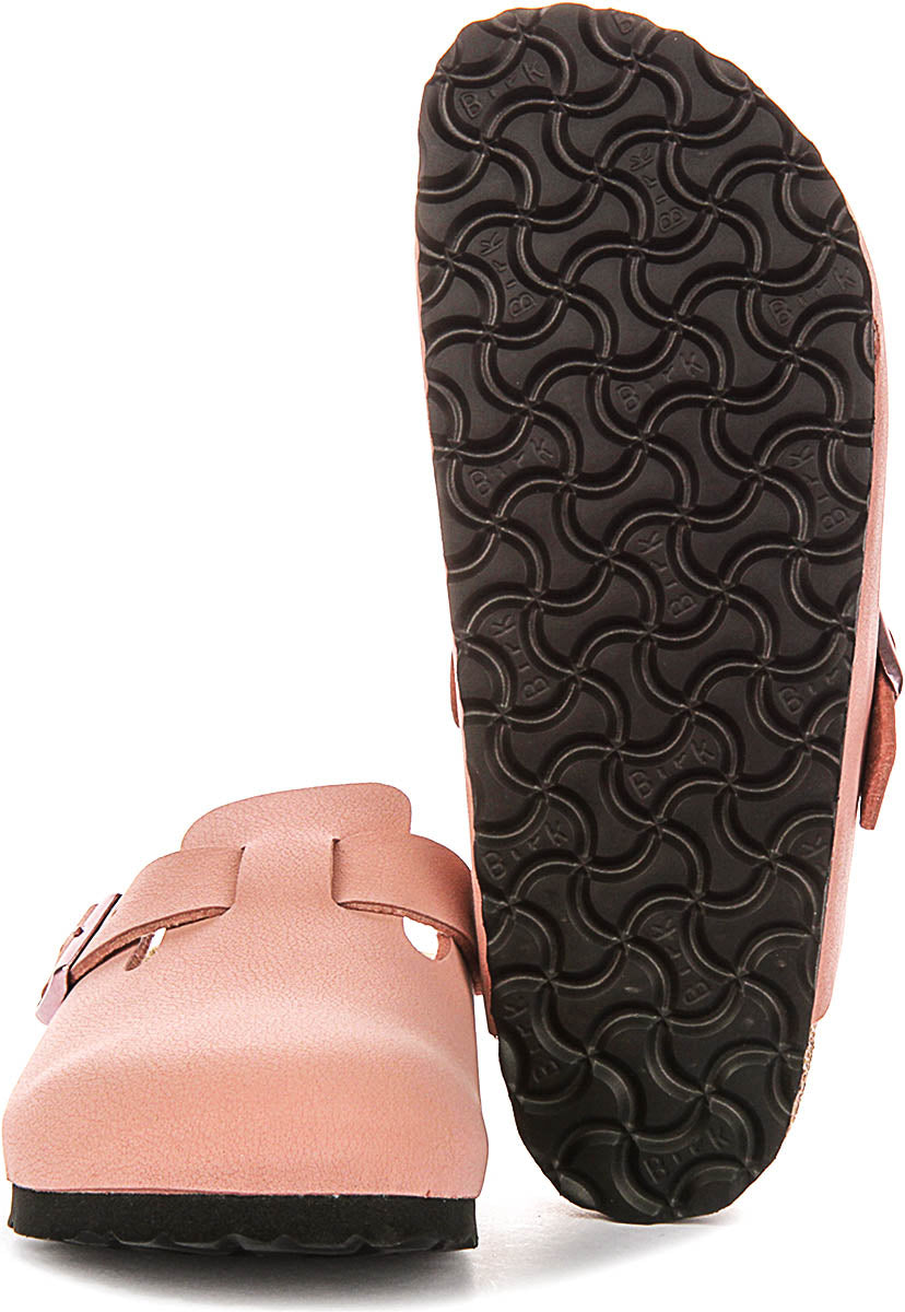 Birkenstock Boston-träskor | rosa Birko-Flor för barn - smal passform