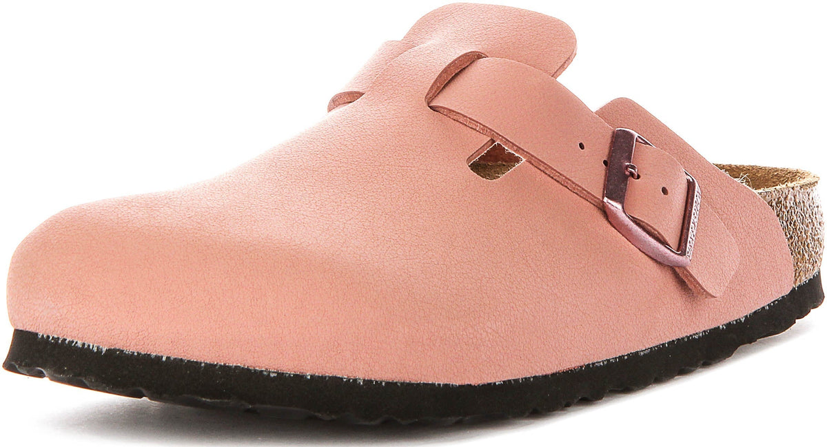 Birkenstock Boston-träskor | rosa Birko-Flor för barn - smal passform