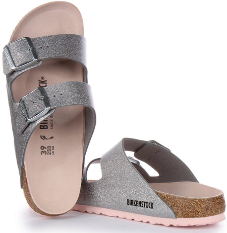 Sandali Birkenstock Arizona | Birko-Flor argento per donna