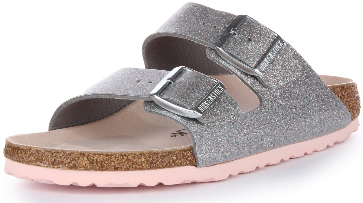 Sandali Birkenstock Arizona | Birko-Flor argento per donna