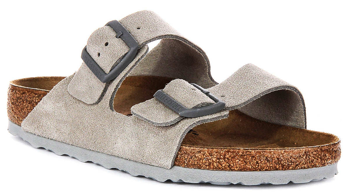 Birkenstock Arizona-sandalen | steenkleurig Birko-Flor voor dames - normale pasvorm