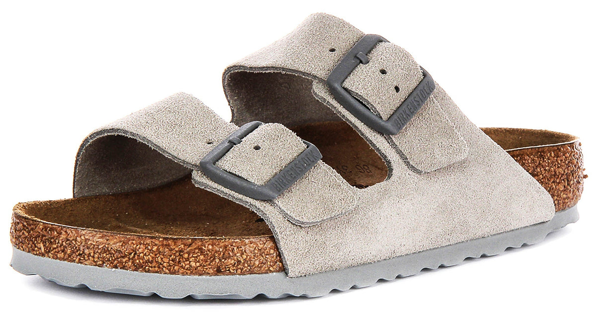 Birkenstock Arizona-sandalen | steenkleurig Birko-Flor voor dames - normale pasvorm