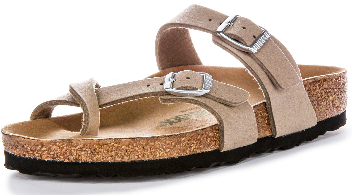Birkenstock Mayari-sandalen | Taupekleurig Birko-Flor - veganvriendelijk voor heren en dames