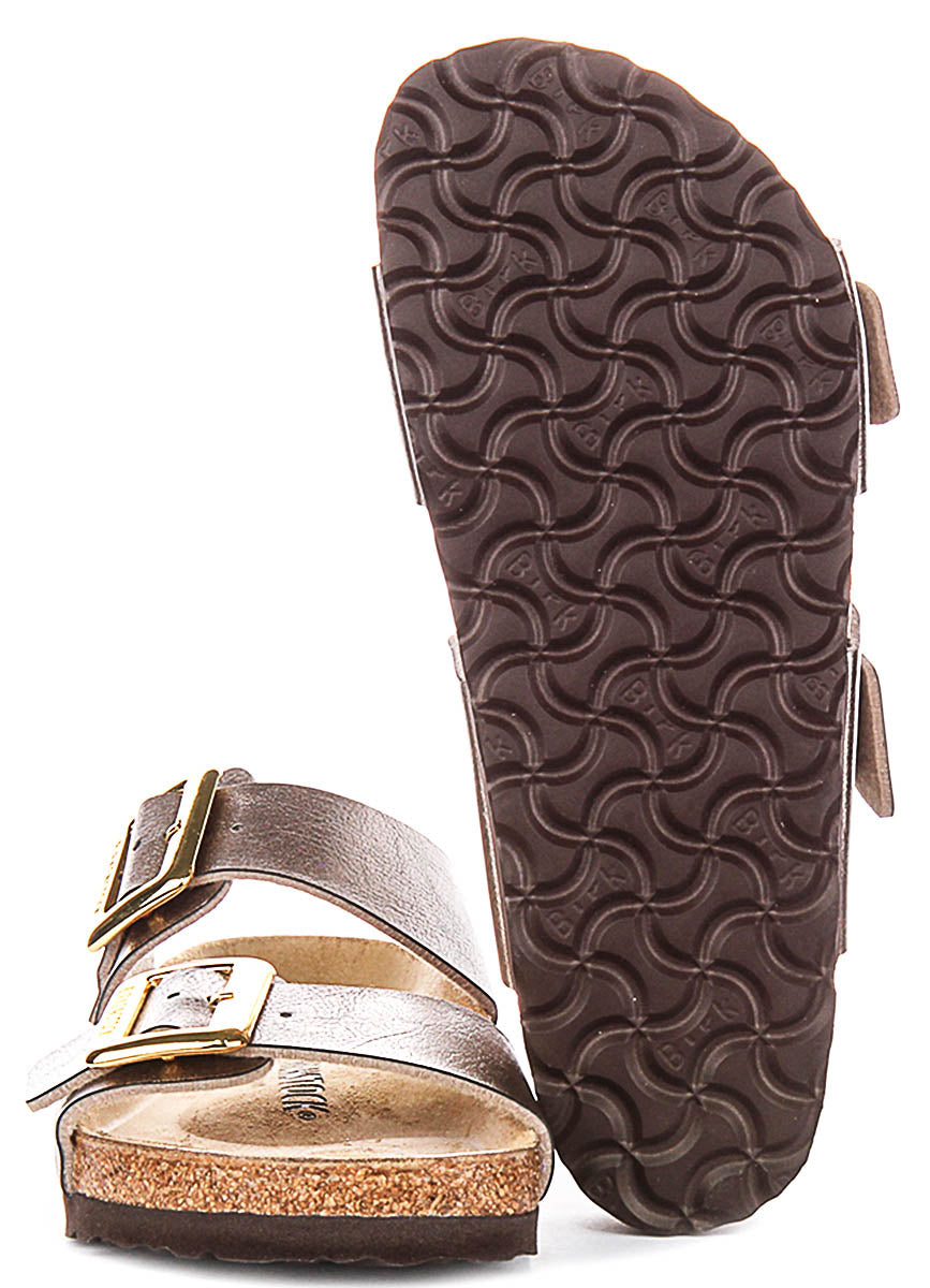 Sabots Birkenstock Sydney à coussin | cuir suédé taupe pour femmes - coupe standard
