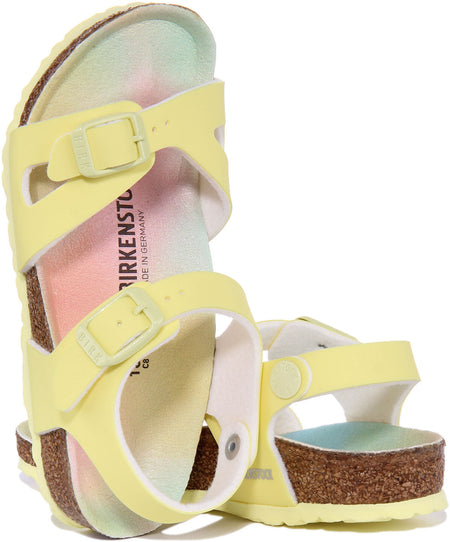 Sandali Birkenstock Rio | Birko-Flor rosa - Finitura metallizzata per bambini