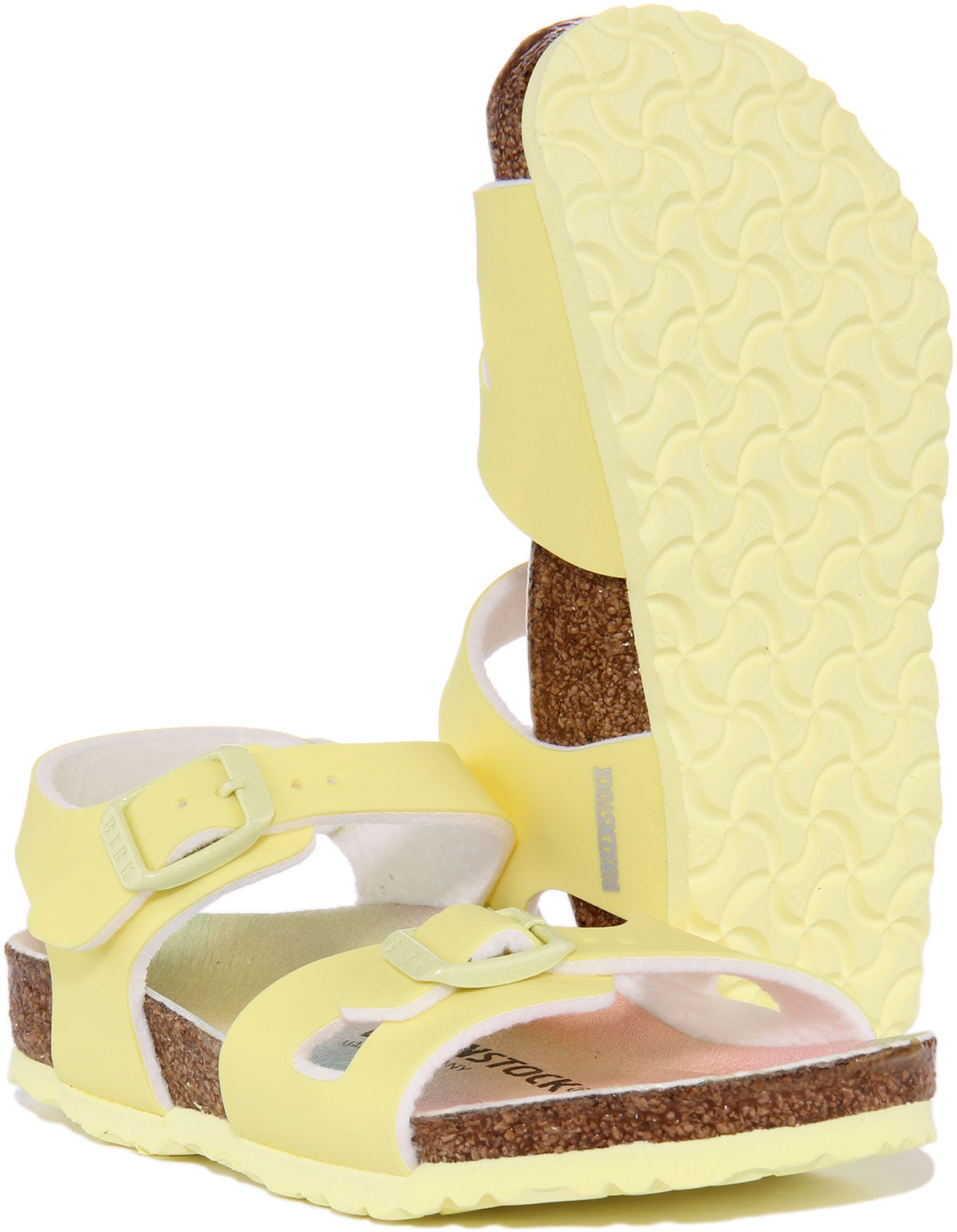 Sandali Birkenstock Rio | Birko-Flor rosa - Finitura metallizzata per bambini